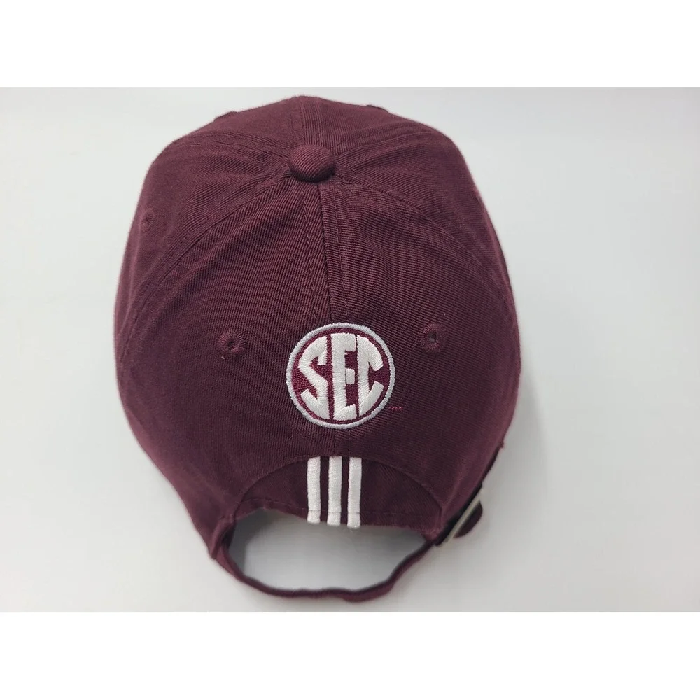Texas A&M University Aggies Adidas SEC Strapback Adjustable Hat‎ Cap NCAA Maroon